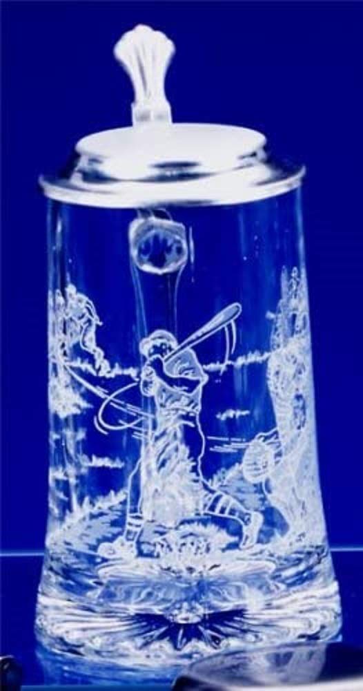 Premium 16oz Glass Baseball Beer Stein - Perfect for MLB Games, Tailgating & Sports Bar Decor - Handcrafted Collectible Drinking Mug for Beer Enthusiasts & Baseball Fans
