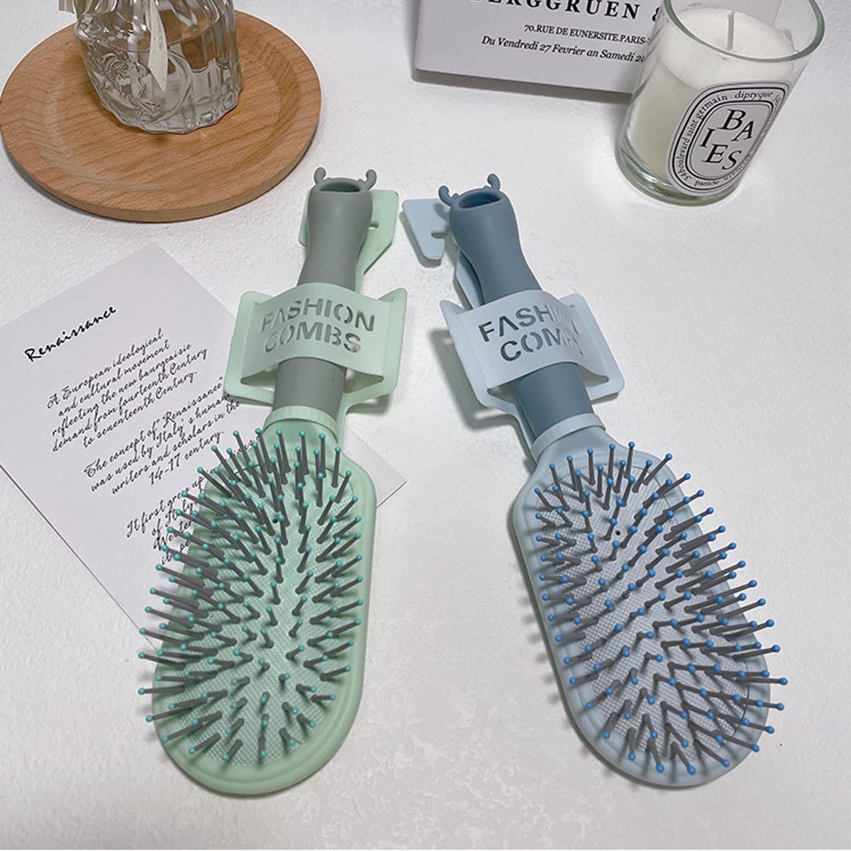 Scalp Massage Hair Brush - Detangling & Styling Brush for Thick, Wavy, Curly or Thin Hair - Anti-Knot Comb for Women, Girls & Kids - Blue Oval Hairbrush - Perfect for Daily Hair Care, Salon Styling & Relaxing Scalp Massage