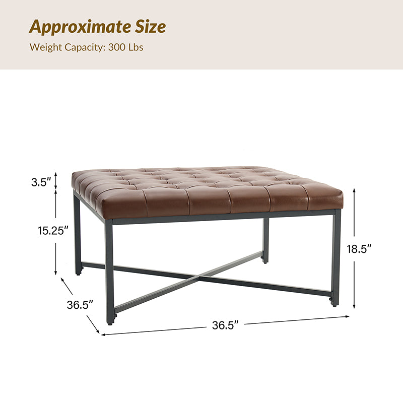 Modern Industrial Waterproof Coffee Table - Durable & Stylish for Living Room, Office, or Outdoor Use