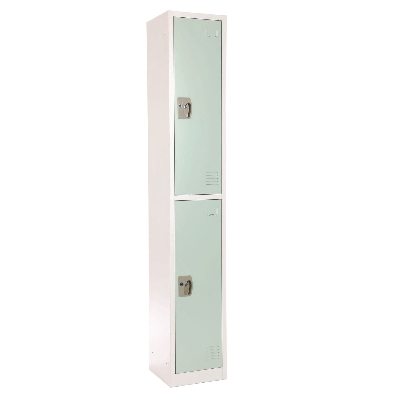 AdirOffice Steel Storage Locker - 2 Compartment Metal Locker Cabinet, 12
