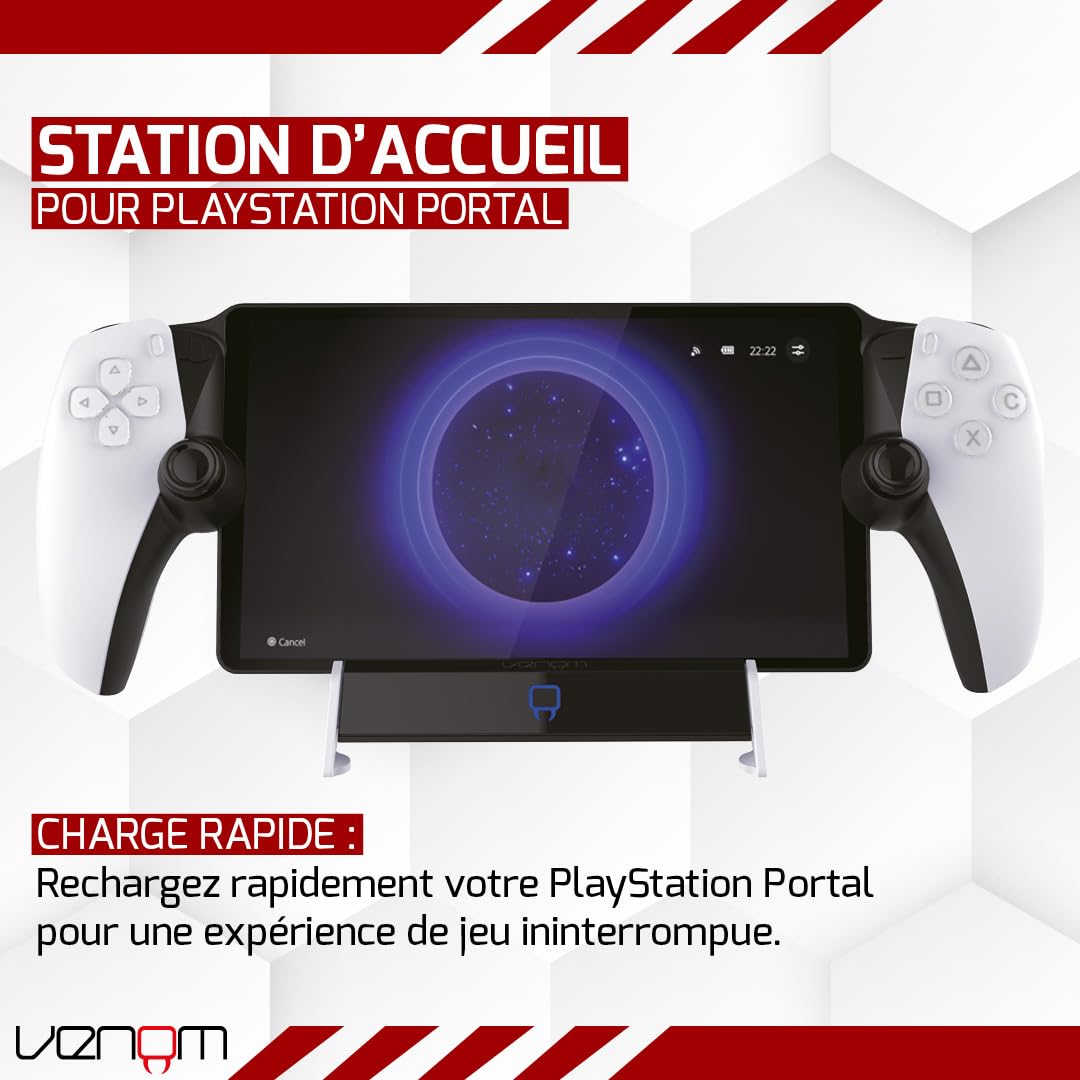 PlayStation Portal (PS5) Charging Dock Station - Fast Wireless Charger for PS5 Accessories | Perfect for Gaming Setup & Home Entertainment
