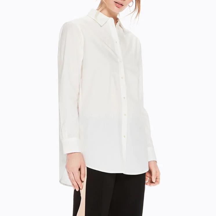 Stylish Oversized Boyfriend Shirt for Women - Soft Cotton White Button Down Shirt - Perfect for Casual Outfits, Layering & Beach Cover-Up