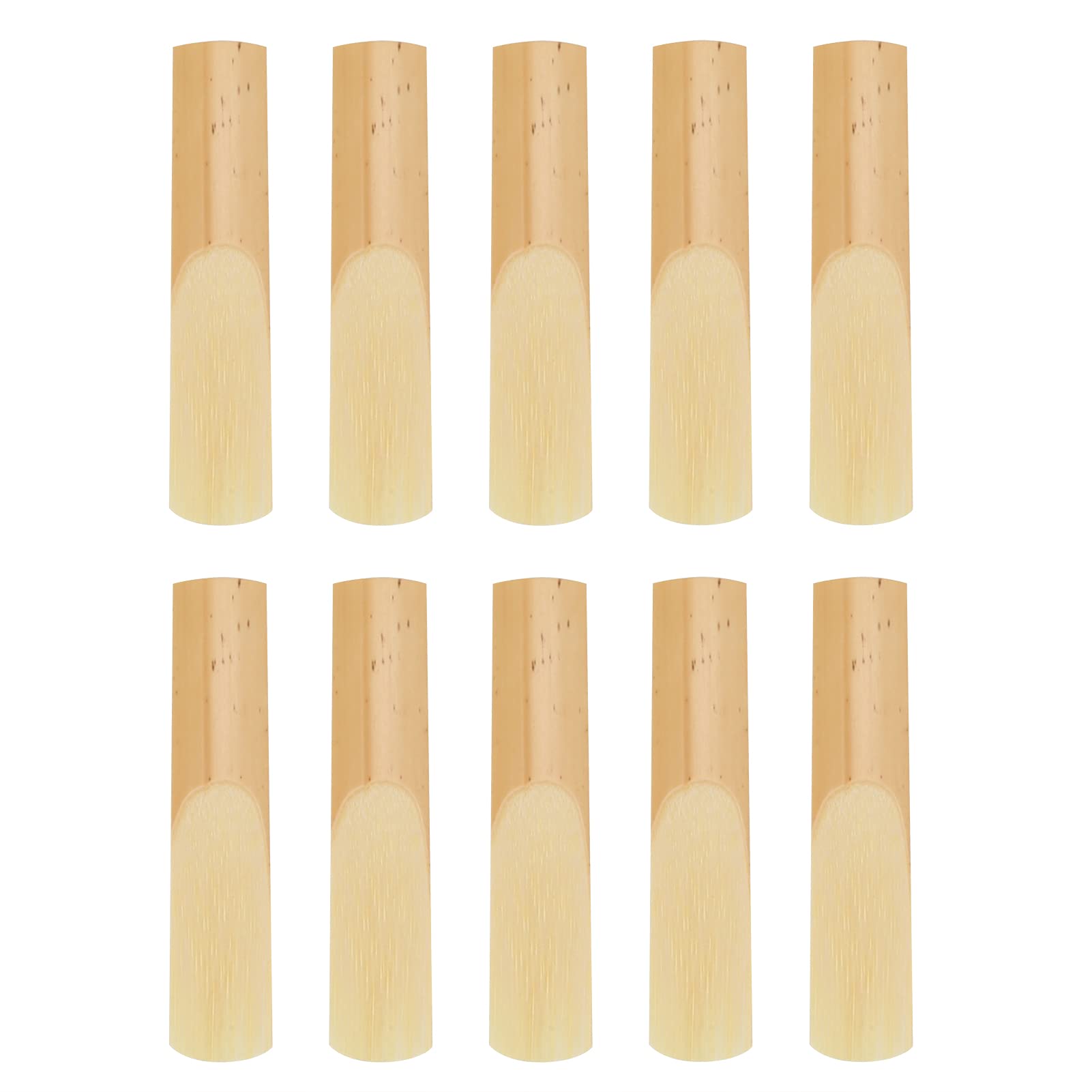 10PCs Tenor Saxophone Reeds 2.5 Strength - Premium Woodwind Instrument Accessories with Plastic Protective Case for Beginners, Educators & Students - Perfect for Practice, Performances & Music Classes