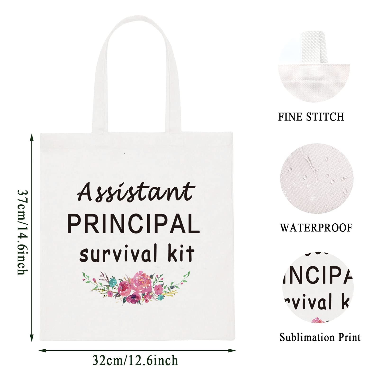 Funny Assistant Principal Survival Kit Zipper Pouch - Cute Makeup Bag for School Administrators - Perfect Gift for Teacher Appreciation, Back to School & Office Essentials