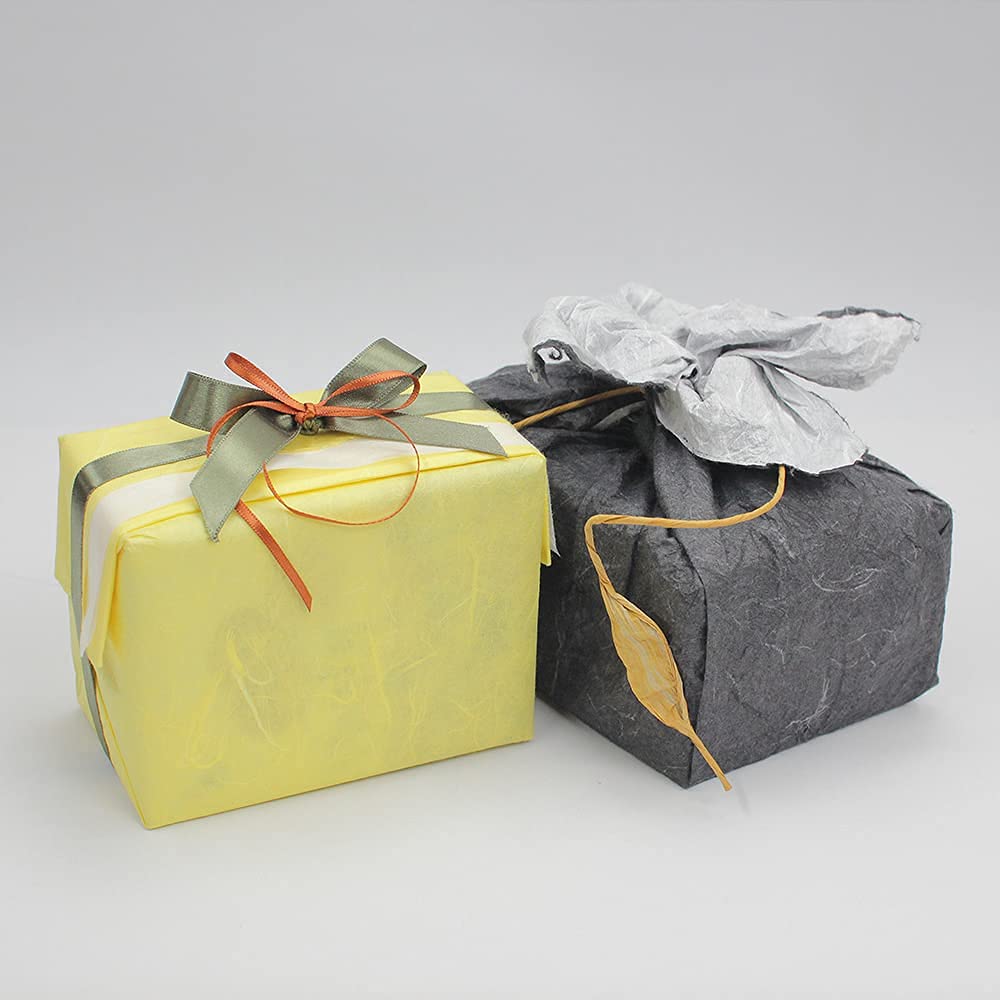 Premium Korean Hanji Paper Roll - Traditional Mulberry Paper in Yellow, 21.3