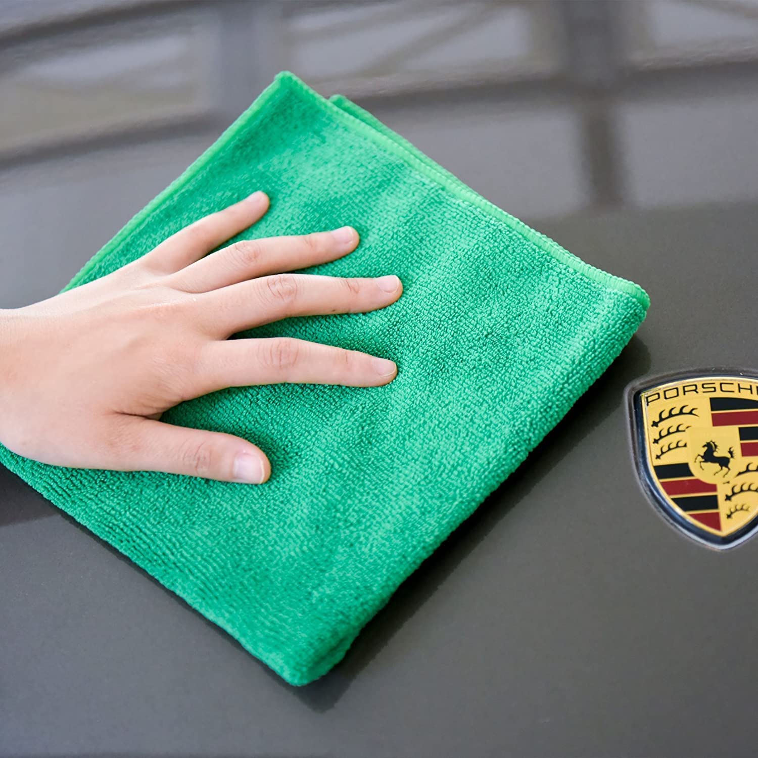 Eco Tone Microfiber Cleaning Cloth - 1 Pack (40x40 cm) 280 GSM Thick Lint-Free & Streak-Free Multi-Purpose Wash Towel for Kitchen, Car, Bike, Window - Perfect for Cleaning, Washing & Polishing Surfaces