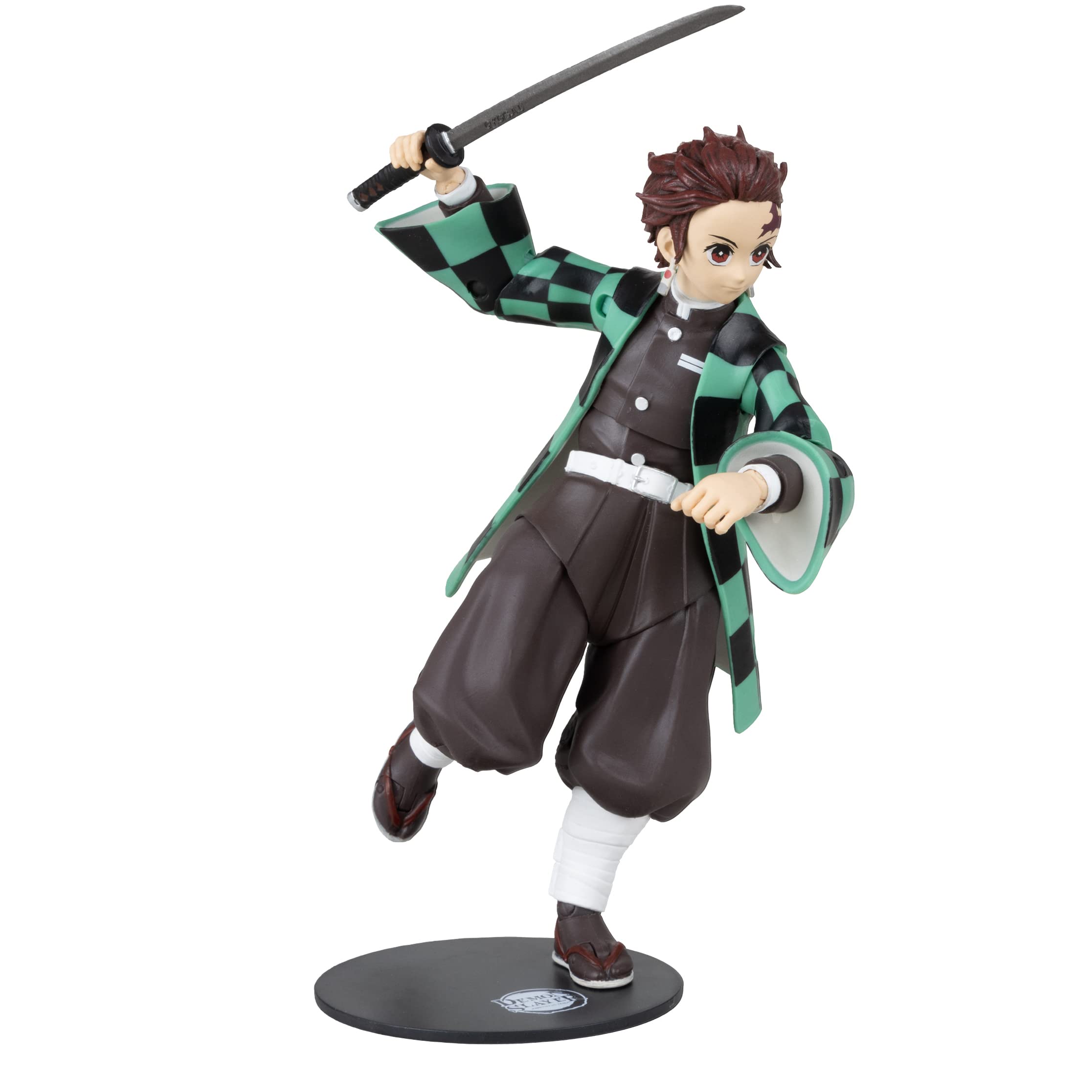 McFarlane Toys Demon Slayer 7-Inch Action Figure Wave 1 - Tanjiro Kamado Collectible Anime Figure for Display & Cosplay Play