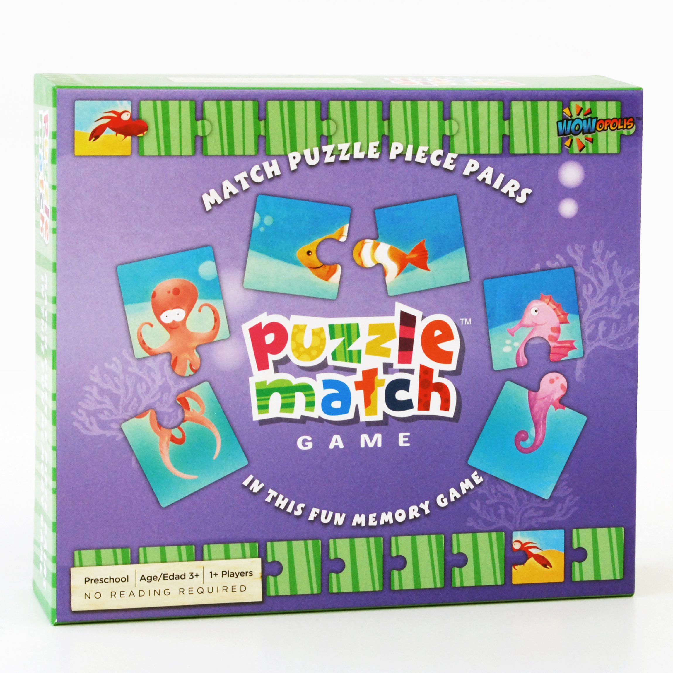 Wowopolis Puzzle Match Memory Game - Fun Brain Training for Kids & Adults - Perfect for Family Game Nights and Educational Playtime