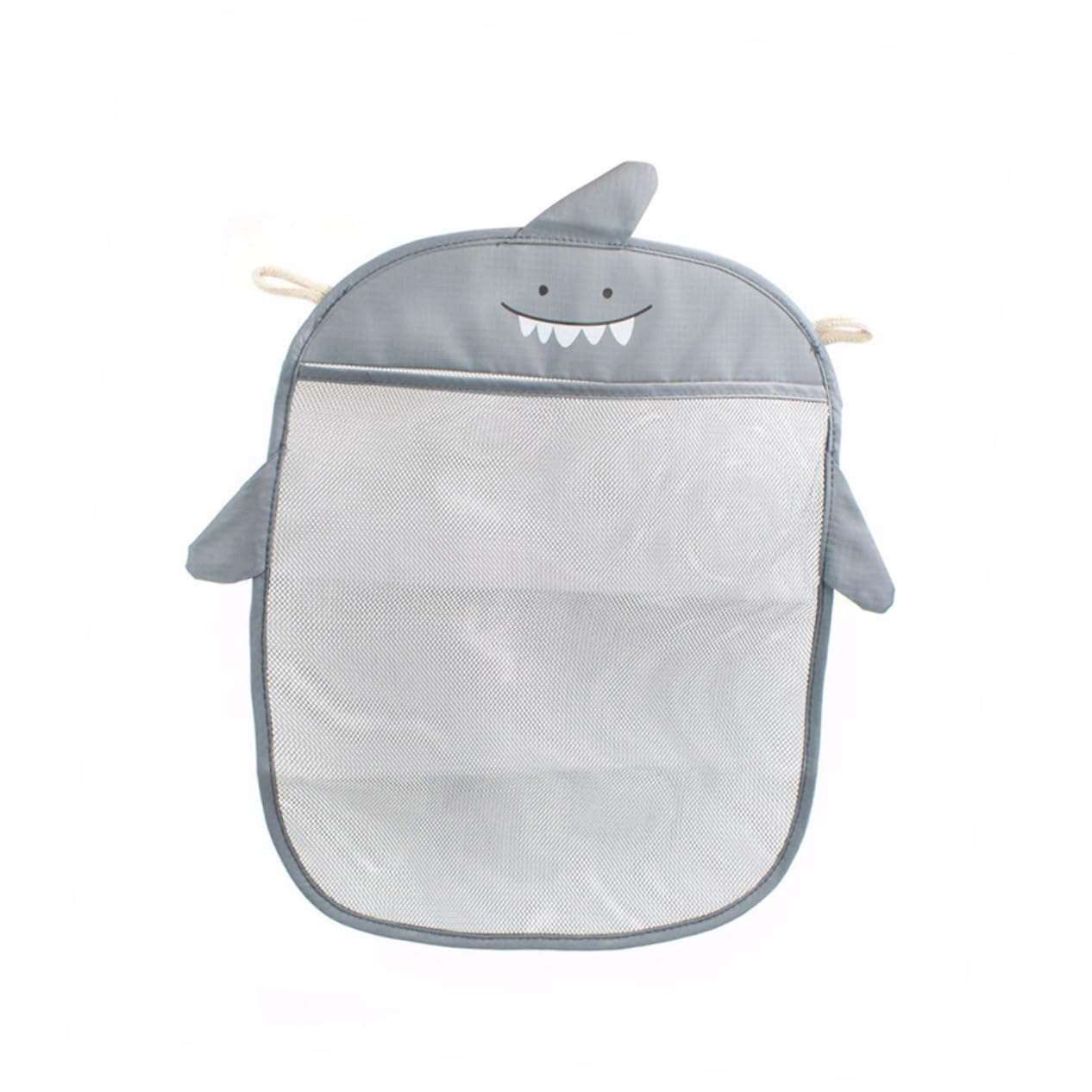 HEMOTON 3-Pack Bathtub Toy Storage Bags - Mesh Cartoon Baby Bath Organizer with Water-Draining Design (Grey) - Perfect for Bath Time Organization & Kids' Bathroom Storage