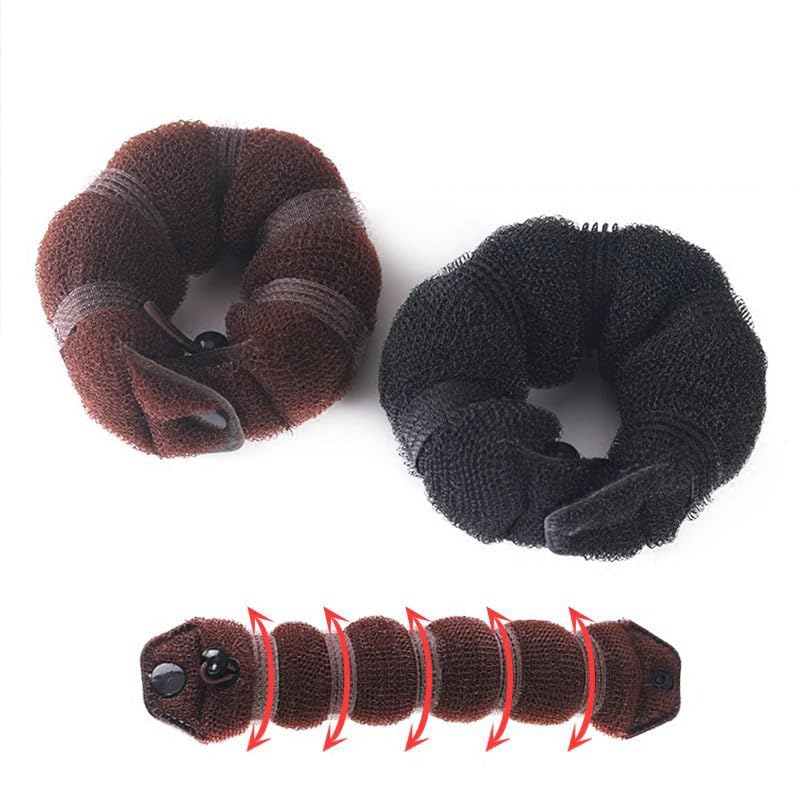 3 PCS Magic Hair Styler Donut Bun Maker - Twist Ring Shaper & Braiding Tool Set for Perfect Buns, Curls & Updos (1 Large + 2 Small) - Ideal for Parties, Weddings & Everyday Hairstyling