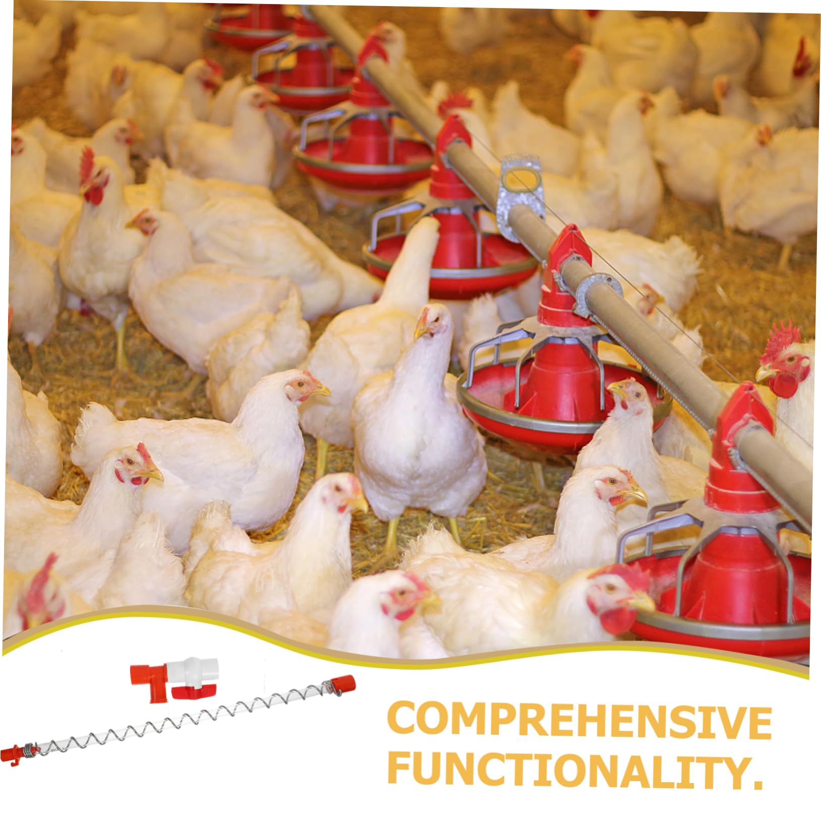 CIYODO Poultry Farm Water System: End Valve Pressure Regulator with Water Level Display & Hose for Efficient Livestock Hydration