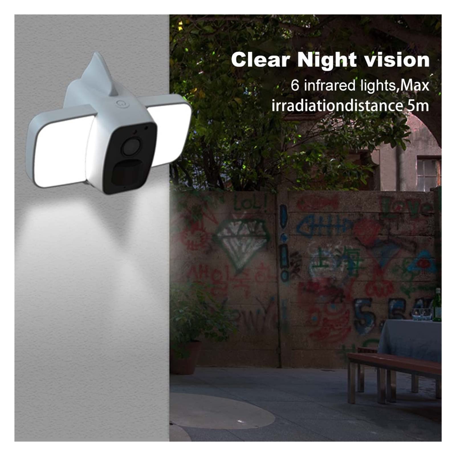 Tuya Solar WiFi Security Camera Outdoor - 1080P Wireless Surveillance Camera with Solar Panel, 10000mAh Battery & Smart Light - Works with Alexa & Smart Life App - Perfect for Home Security, Backyard Monitoring & Garage Protection
