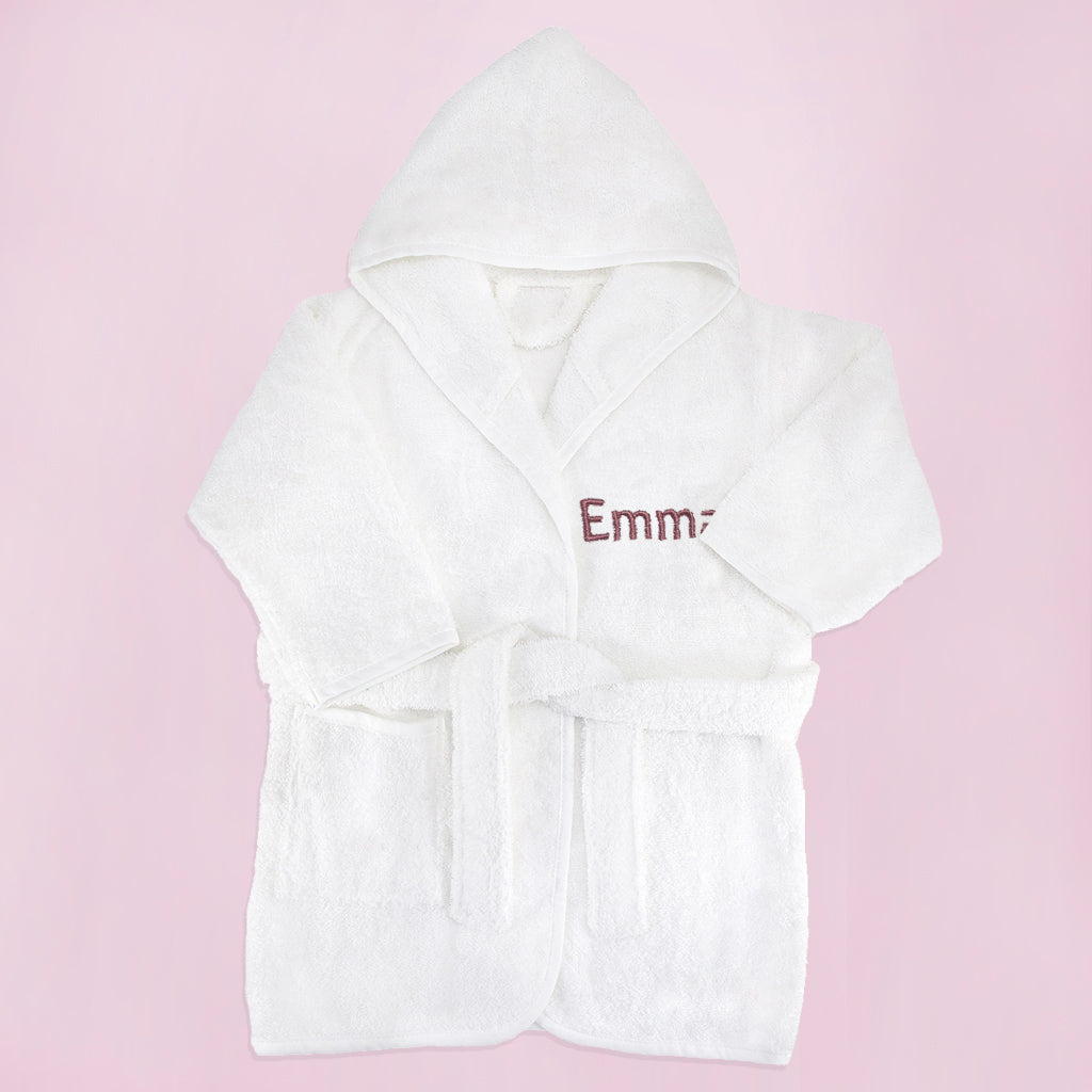 Personalized Pink Bunny Bath and Bedtime Hamper Set with White Bathrobe for Babies 6-12 Months - Perfect for Nursery, Baby Showers & Cozy Bedtime Routines