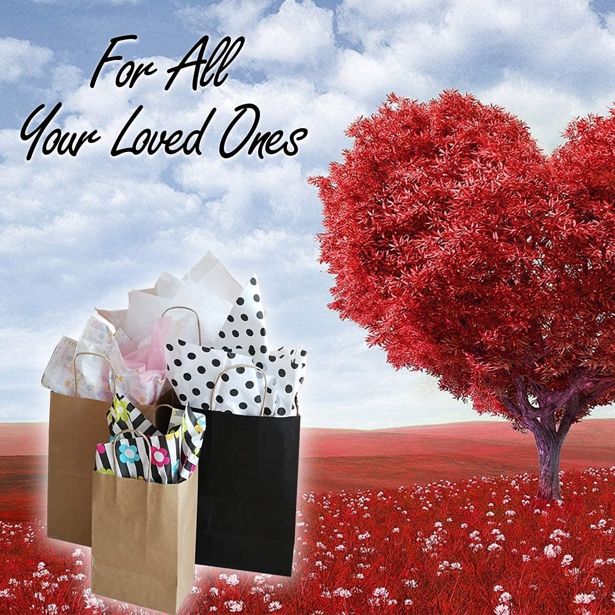 Qutuus Kraft Paper Bags Bulk - 3 Sizes (6x3.25x8, 8x4.25x10.5, 10x5x13 Inches) - Brown Gift Bags with Handles - 25 Pcs Each - Small, Medium & Large Shopping Bags for Retail, Parties & Eco-Friendly Packaging