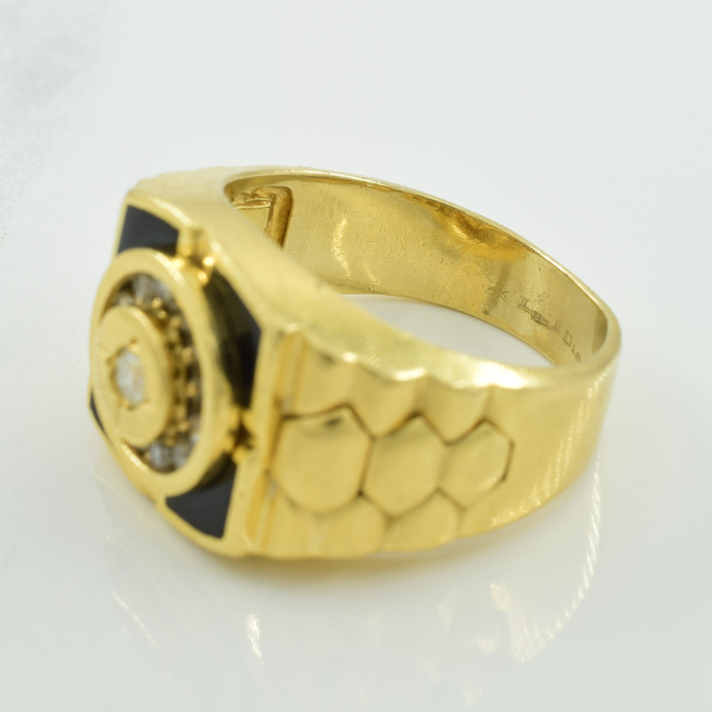 0.32ctw Square Diamond Signet Ring for Men - Size 9.25 - Elegant Gold or Silver Wedding Band, Anniversary Gift, Promise Ring - Perfect for Engagements, Special Occasions & Everyday Wear