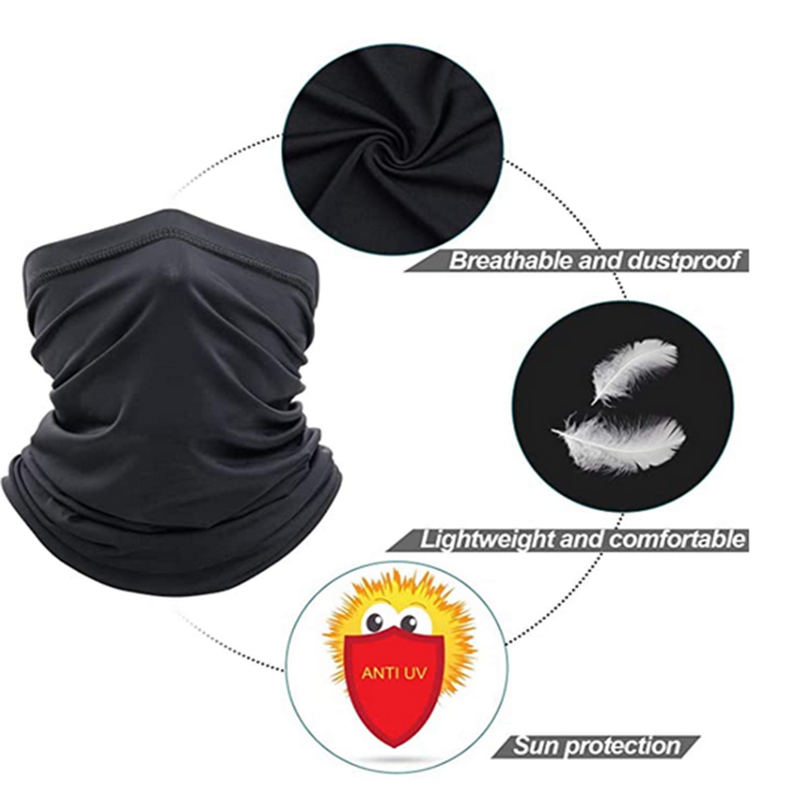 UV Protection Cooling Breathable Neck Gaiter - Multifunctional Face Cover for Fishing, Cycling, Running, Hiking & Camping - Outdoor Sports & Sun Protection Accessory