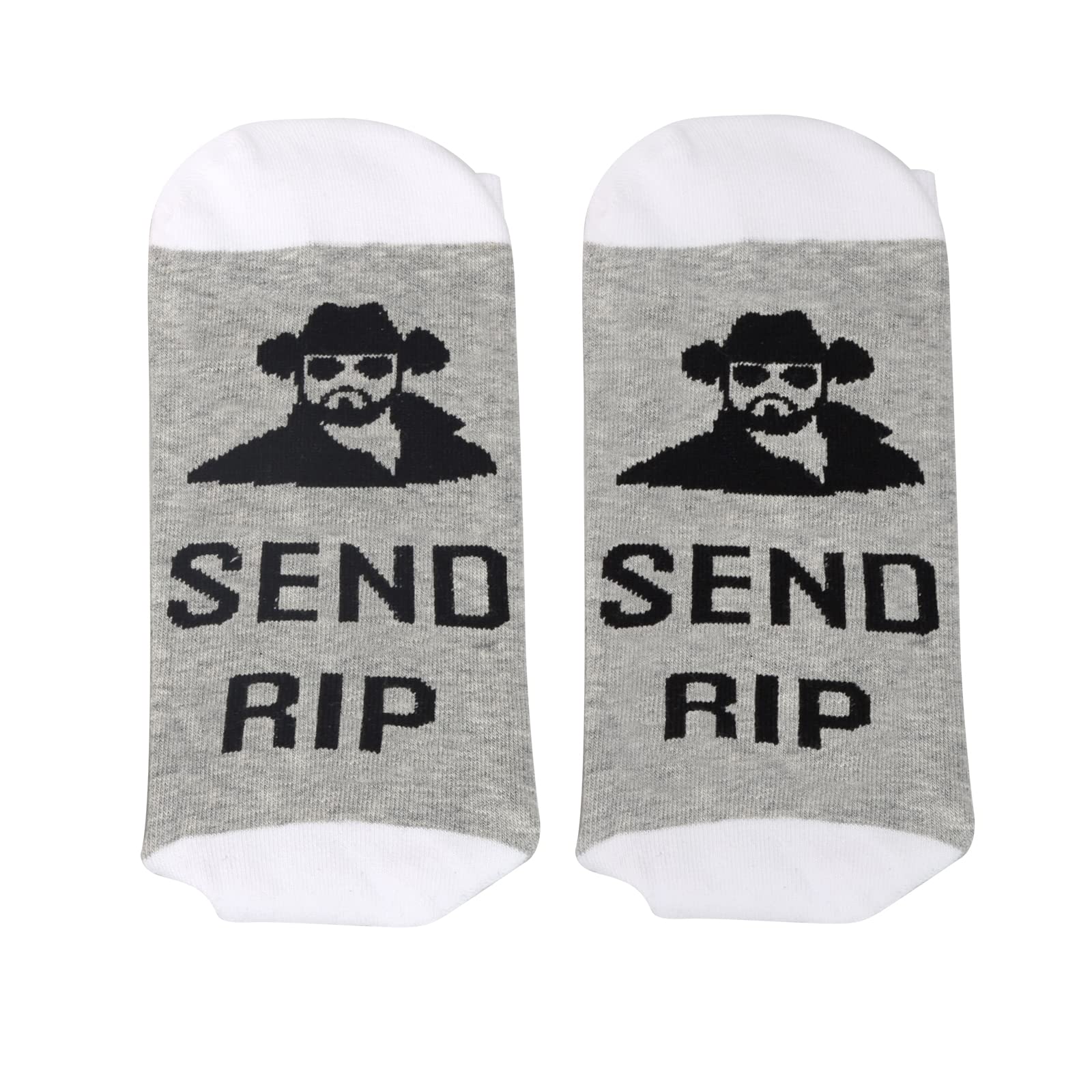 TOBGB 2 Pairs Funny TV Show Themed Socks - Perfect Gift for Fans, Rip Socks for Comedy Lovers - Great for Watching TV, Cosplay, and Gag Gifts