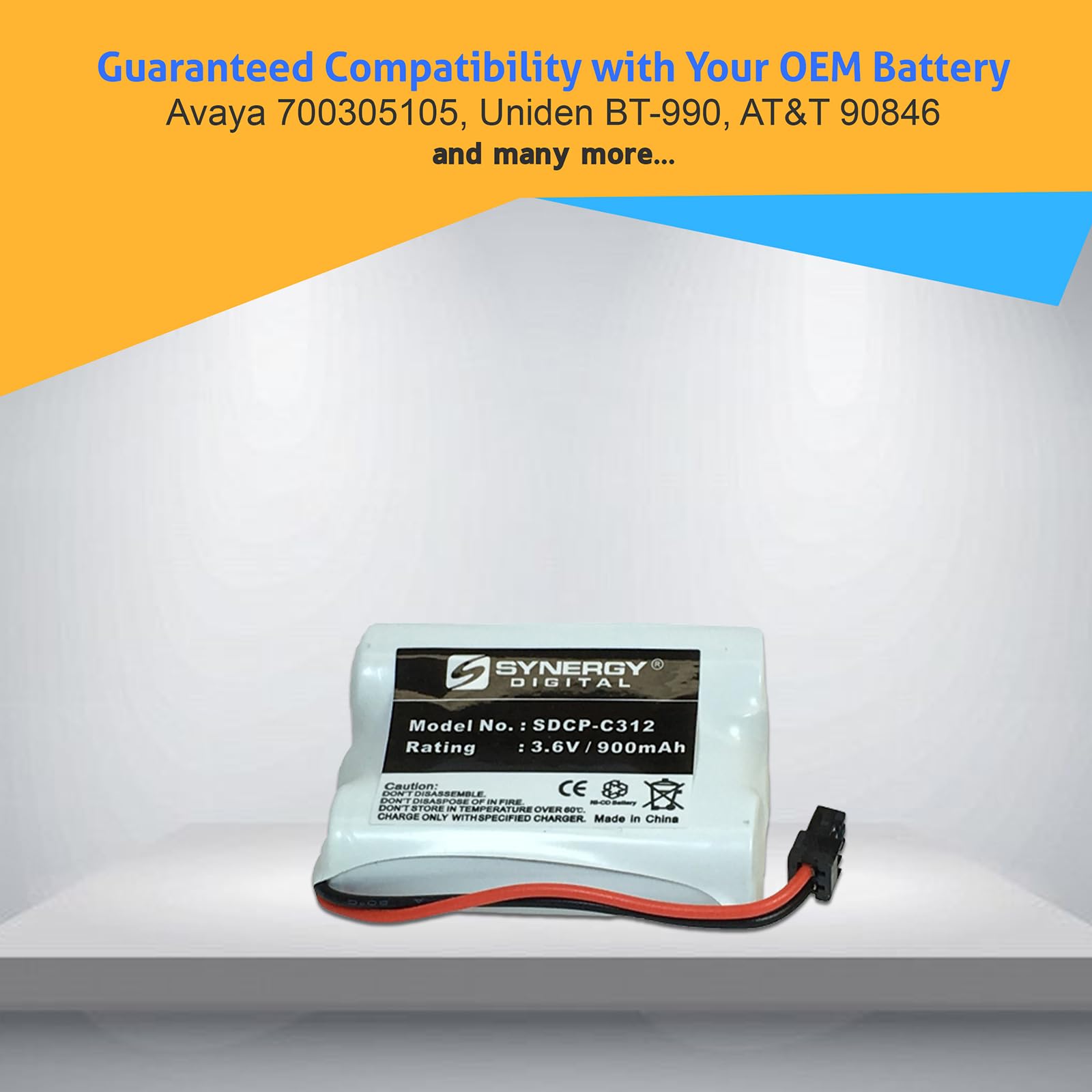 Empire Cordless Phone Batteries - 5 Pack Ni-CD 3.6V 900mAh Replacement Batteries for Sony SPP-S2720 Cordless Phone | Ultra High Capacity | Perfect for Home & Office Communication