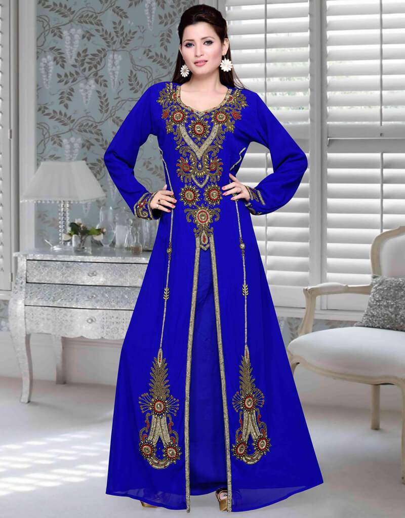 Elegant Embroidered Abaya Dress for Women - Modest Islamic Fashion for Prayer, Eid & Special Occasions