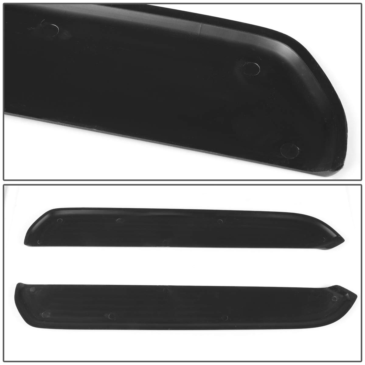 DNA Motoring BPLIP-0010 Black Rear Bumper Corner Side Splitters Lips Body Kit for Cars - Enhance Style & Protection for Sedans, Coupes, and Sports Cars