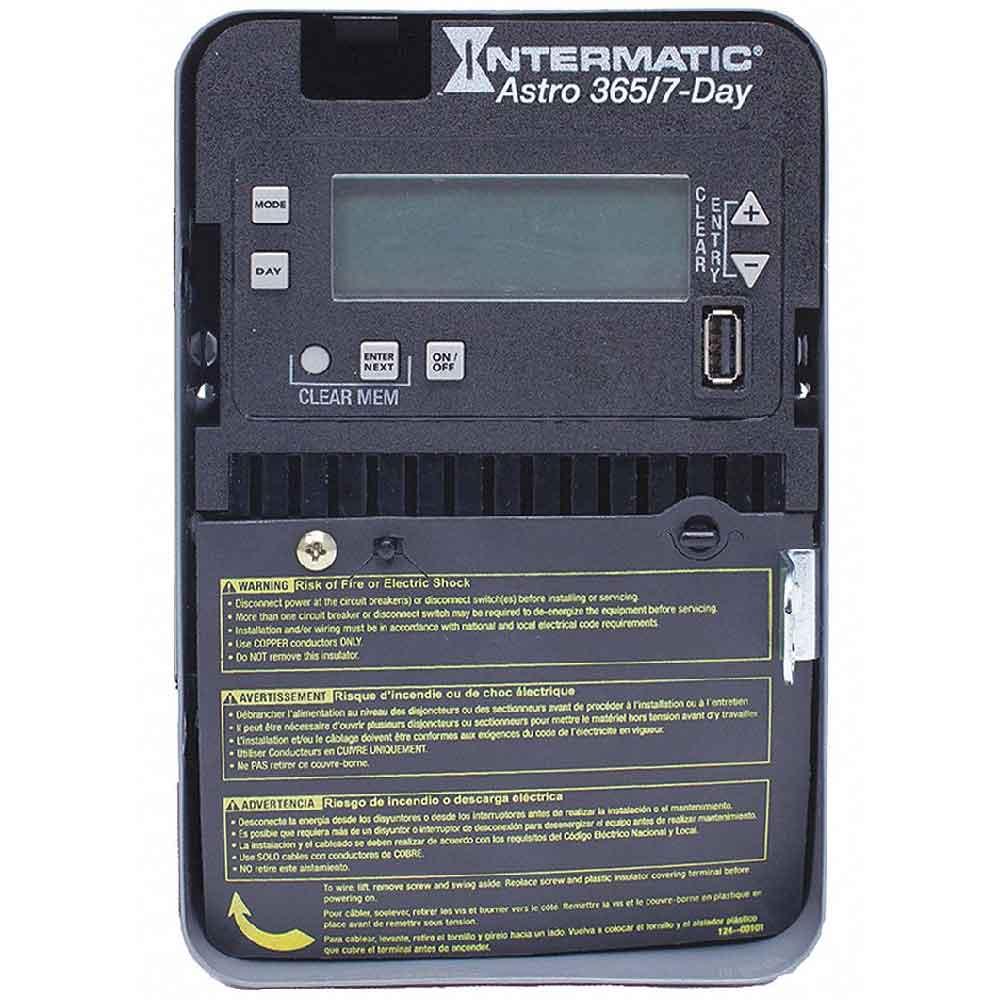 7-Day Astronomic Electronic Time Switch SPDT 1 Circuit 120-277VAC - Perfect for Outdoor Lighting, Pool Pumps & HVAC Systems