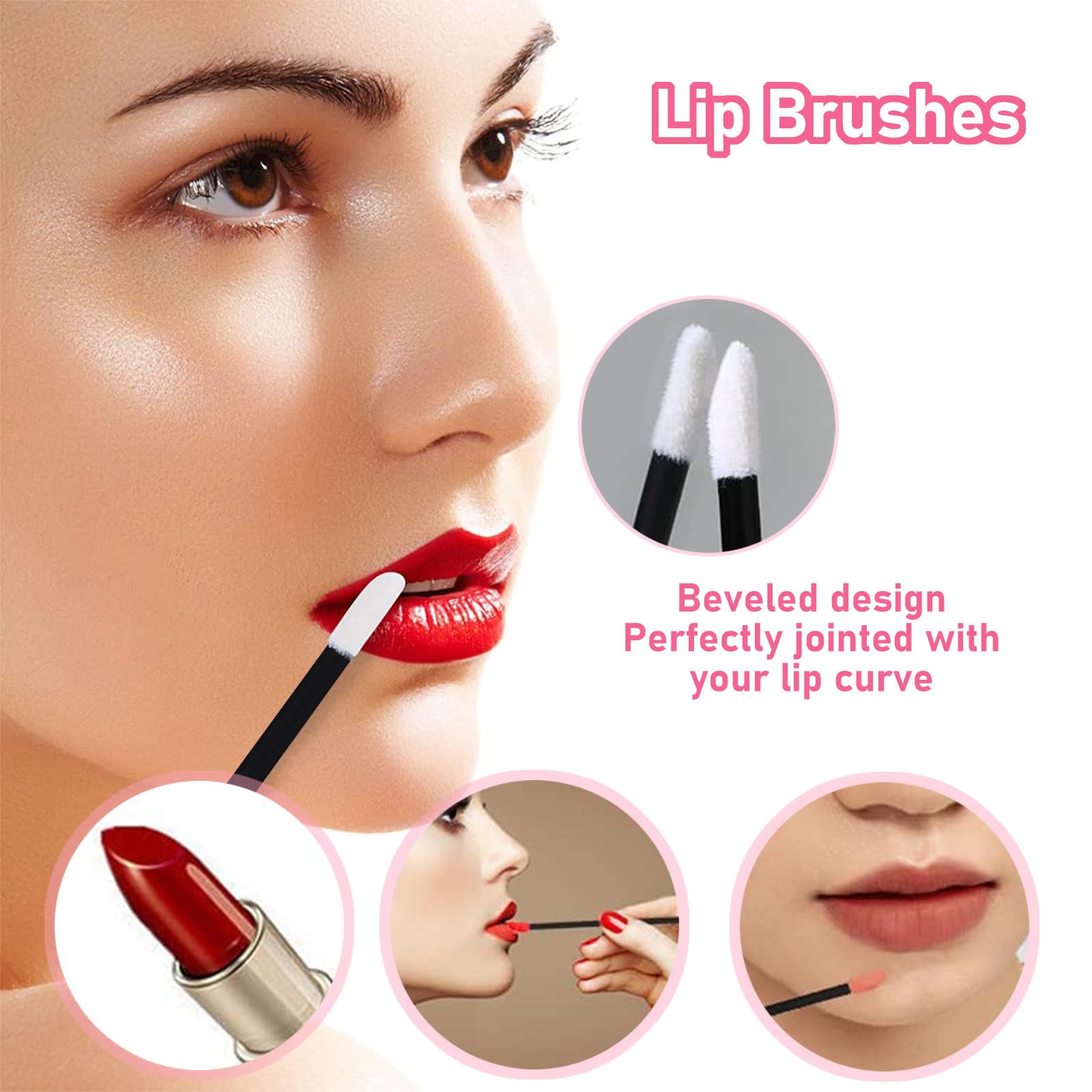 120 Pcs Professional Makeup Brush Set with 20 Eyeliner Pencils, 50 Lipstick Brushes & 50 Eyebrow Brushes - Complete Cosmetic Kit for Women - Perfect for Travel, Home Use, and Professional Makeup Application