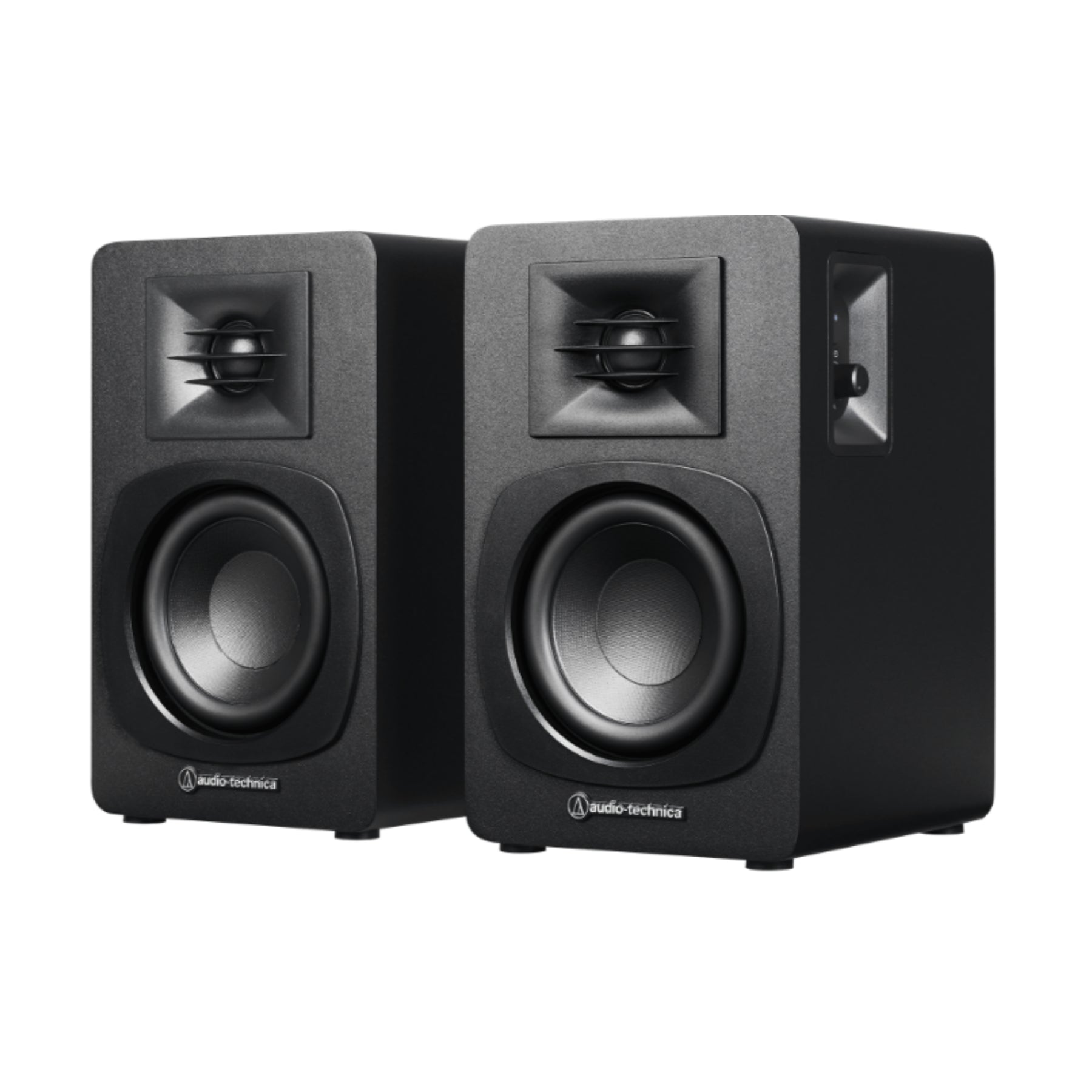 Audio Technica AT SP3X Powered Bookshelf Speakers - High-Quality Stereo Sound for Home, Office & Studio Use | Perfect for Music, Movies & Gaming
