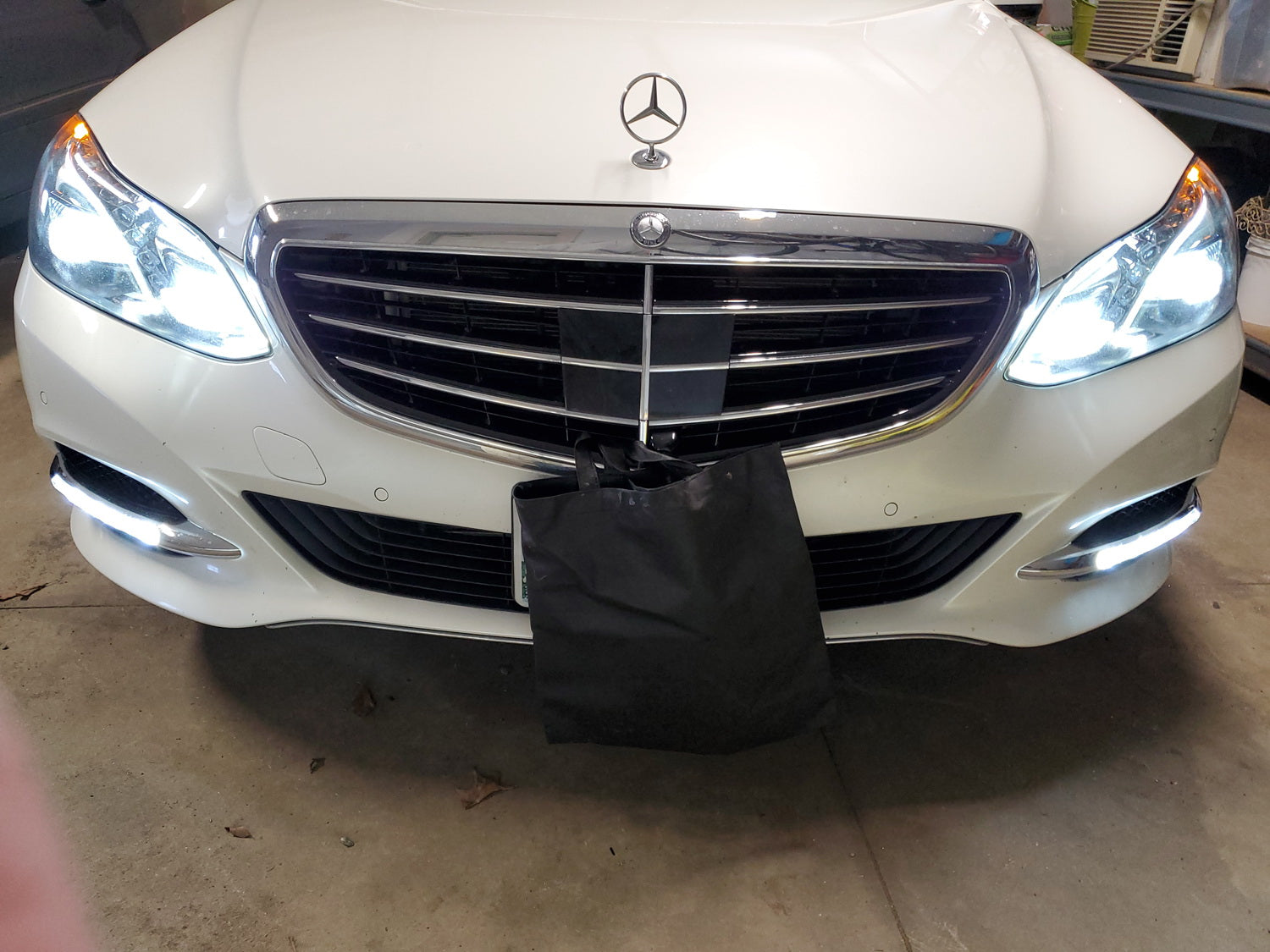 Direct Fit 10W LED Daytime Running Lights for 2013-2015 Mercedes E350 (Regular Bumper) - Bright DRLs for Enhanced Visibility & Safety During Daytime Driving