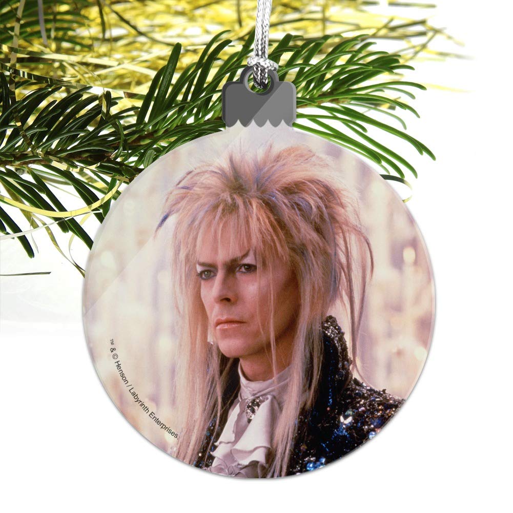 David Bowie as Jareth from Labyrinth Acrylic Christmas Tree Ornament - Unique Holiday Decor for Bowie Fans, Goblins Movie Lovers & Fantasy Themed Parties