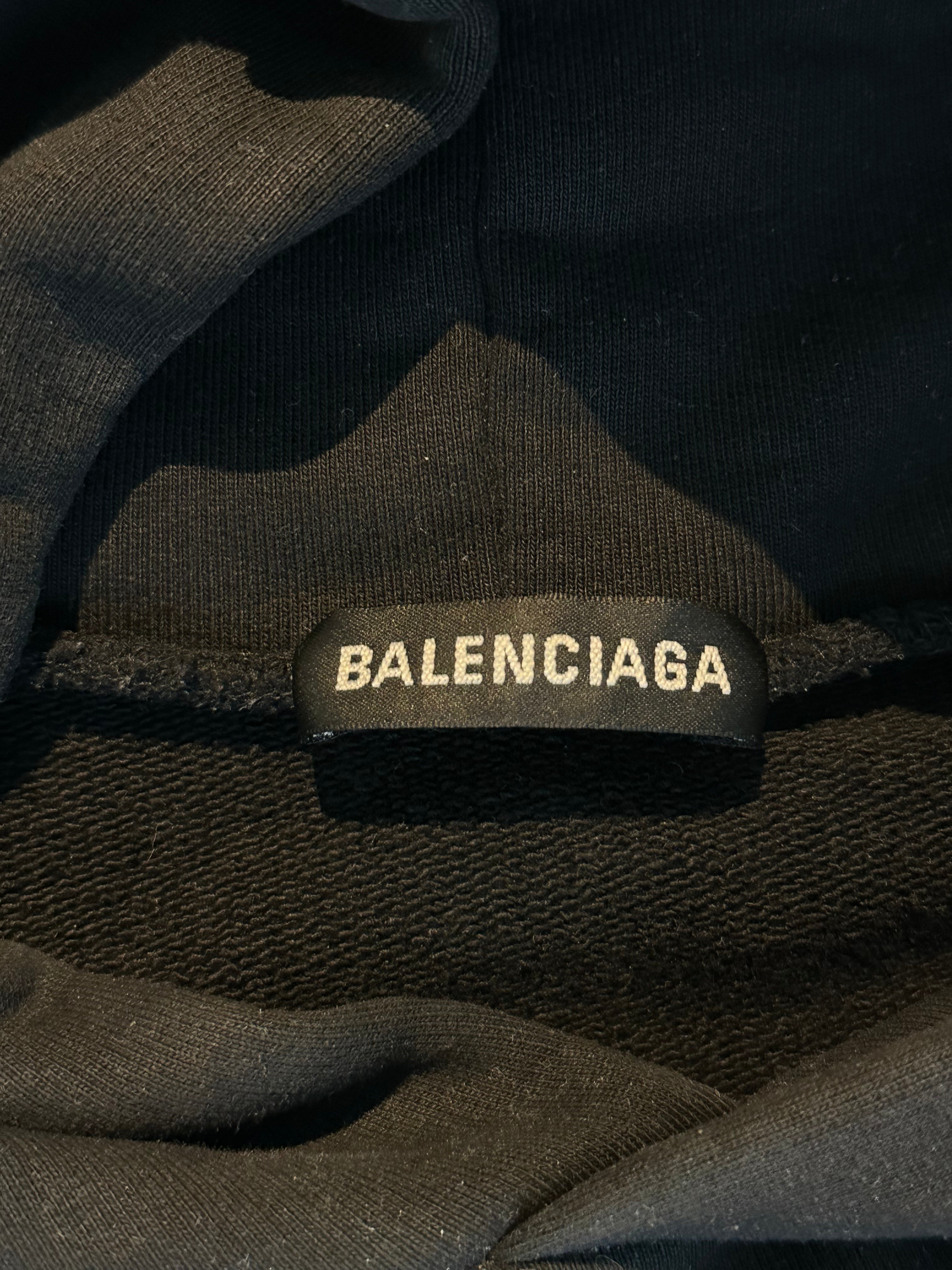 Balenciaga Black Olympic Torch Logo Hoodie - Men's & Women's Pullover Sweatshirt | Streetwear Fashion for Casual Wear & Gym Outfits