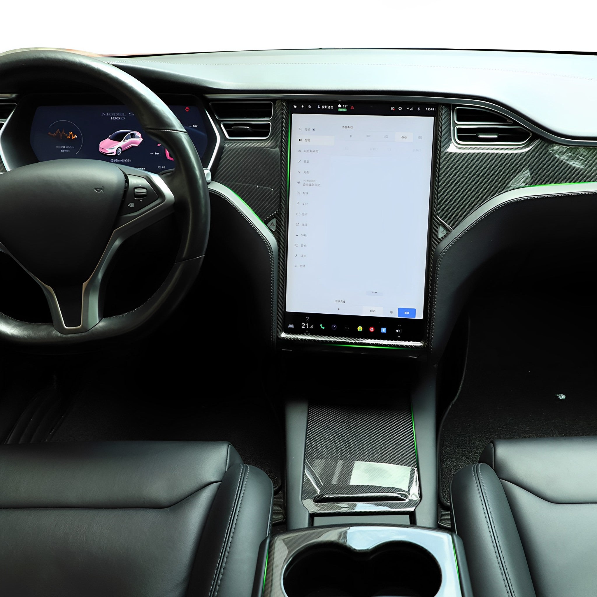 Premium Real Carbon Fiber Dashboard Cover for Tesla Model S/X (Pre-Refresh) - Enhance Interior Style & Protect from Sun Damage - Perfect for Daily Commute & Road Trips