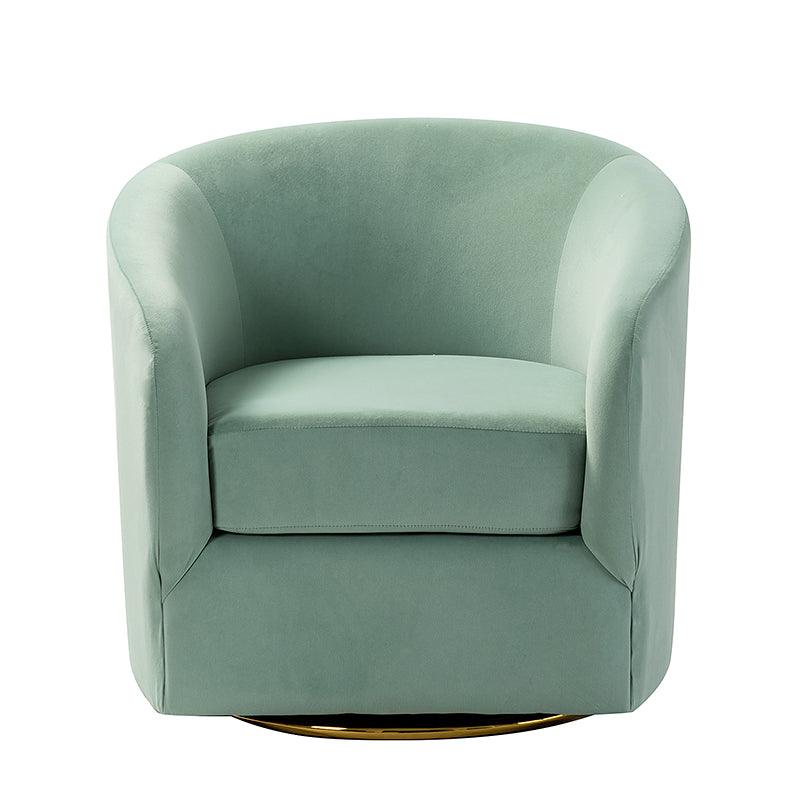 Emanuela Velvet Swivel Barrel Armchair - Modern Accent Chair for Living Room, Bedroom & Office - 360° Rotating Comfortable Lounge Chair with Soft Upholstery - Perfect for Reading, Relaxing & Home Decor