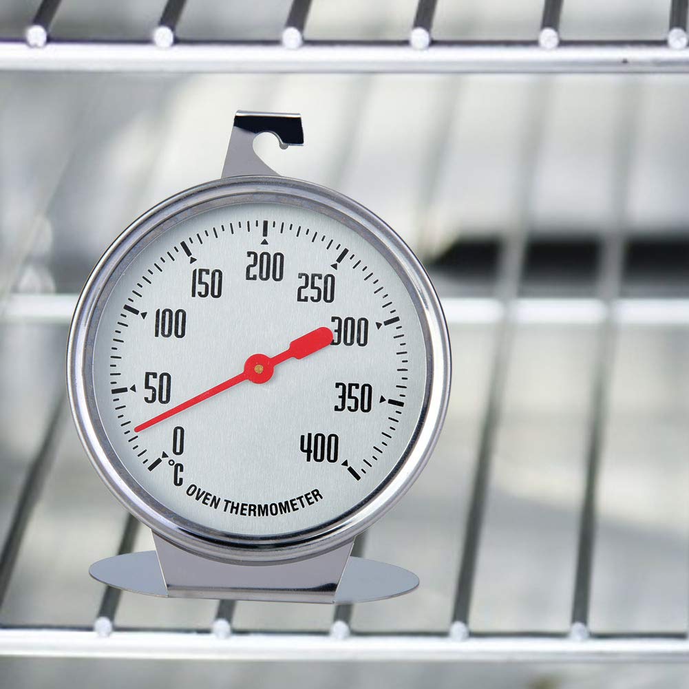 Haofy Stainless Steel Oven Thermometer 0-400°C (750°F) - Large Dial Stand-Up Kitchen Thermometer for Baking, Roasting, Grilling - Perfect for Oven, Grill, and Smoker Temperature Monitoring