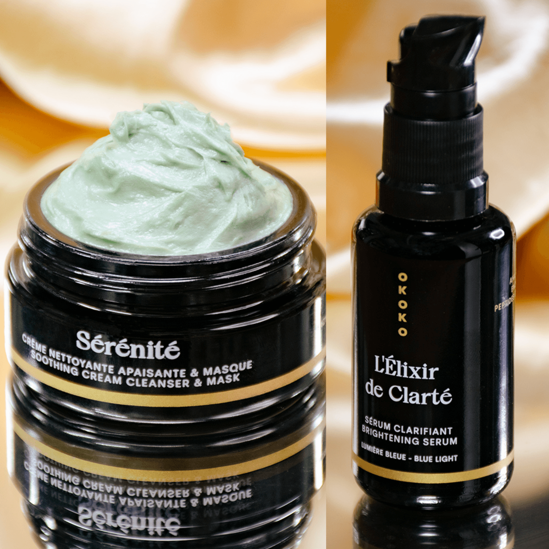 AHA Brightening Duo Set - Skin Brightening & Exfoliating Treatment for Glowing Complexion | Perfect for Daily Skincare Routine & Nighttime Regimen