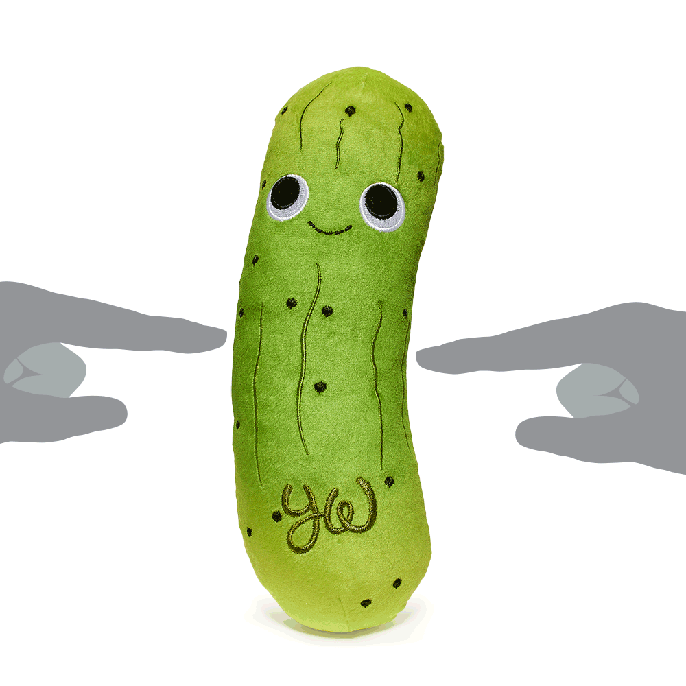 Yummy World Crunchy Pickle in a Bag - 10 Interactive Plush Toys for Kids | Fun Sensory Play & Stress Relief | Perfect for Birthday Gifts, Classroom Rewards & Travel Companions