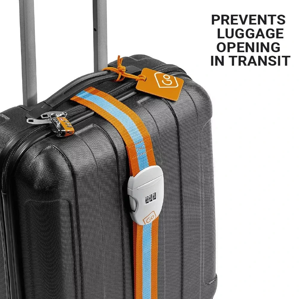Go Travel Combi Luggage Strap - Adjustable Suitcase Belt for Secure Travel - Perfect for Airports, Train Trips & Vacation Packing