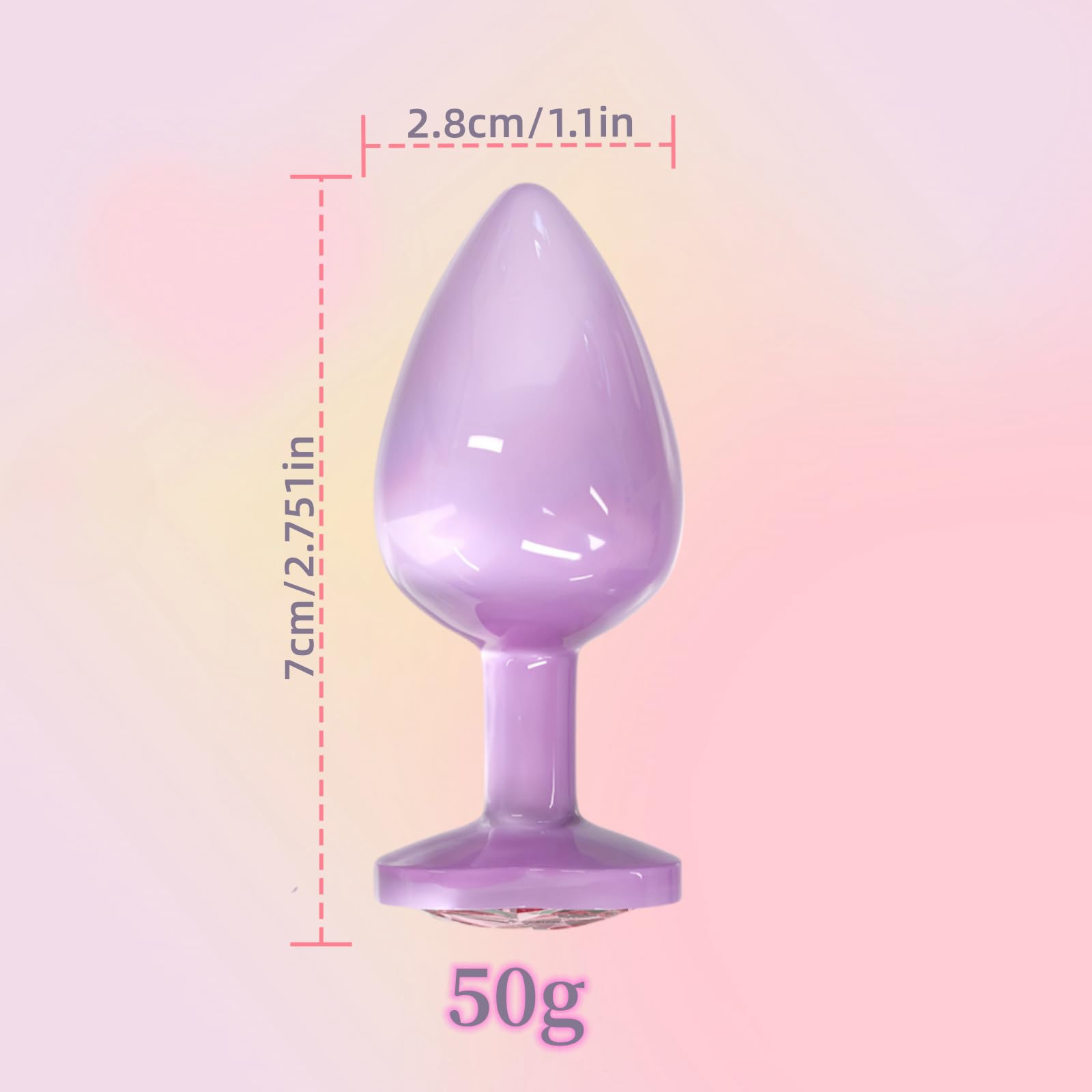 Small Anal Plug for Beginners - Heart-Shaped Jewel Base Adult Toy for Women & Men | G-Spot Stimulation | Couples Play | Discreet Pink Sex Toy for Solo & Partnered Pleasure