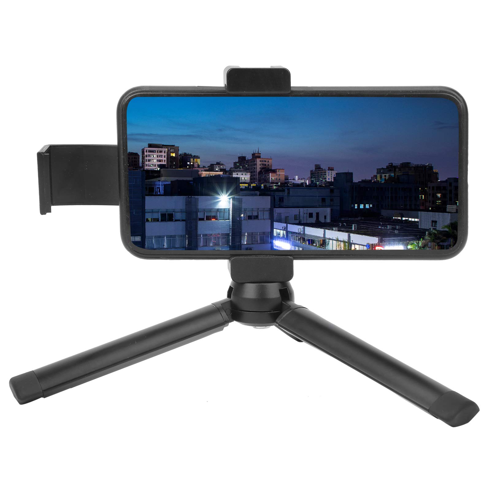 ASIXSIX Black Aluminum Alloy Multi-Function Tripod Stand - Universal Phone Holder & Camera Mount with 1/4