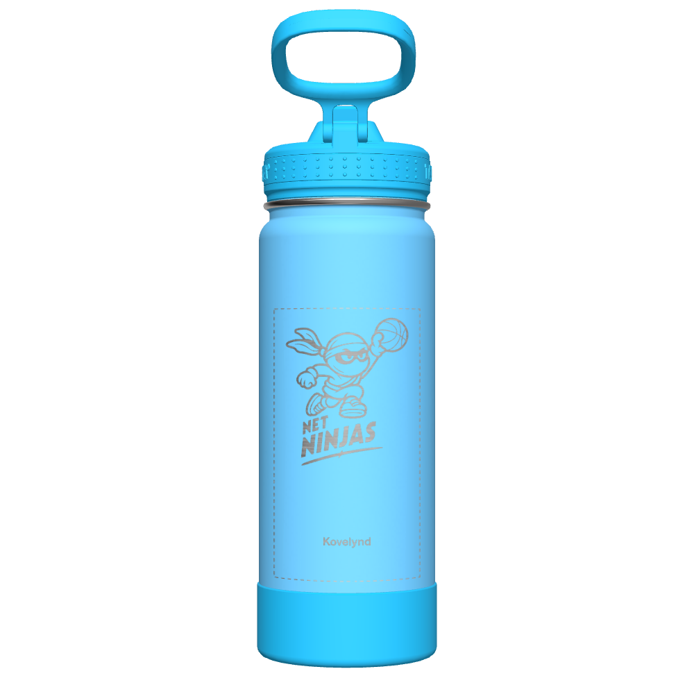 Glow in The Dark Water Bottle with Straw Lid for Kids - Customizable Name - Perfect for School, Sports & Outdoor Activities