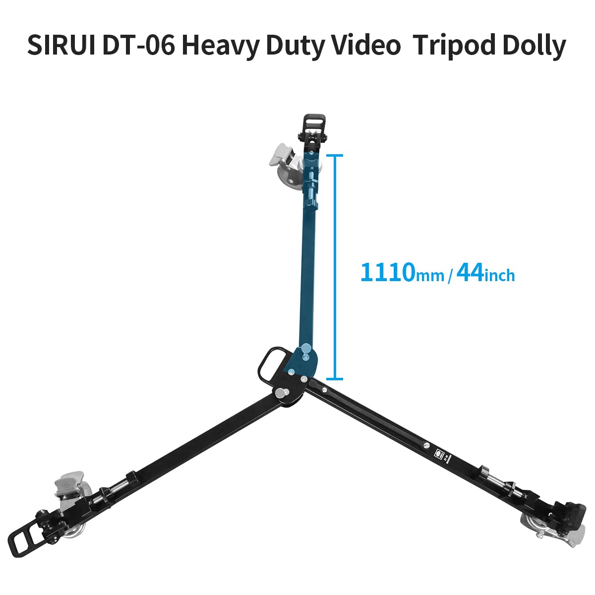 SIRUI DT-06 Professional Video Tripod Dolly - Heavy Duty Smooth Motion Camera Tripod with Wheels for DSLR Camcorder & Lighting Equipment | Perfect for Film Production, Live Streaming & Studio Photography