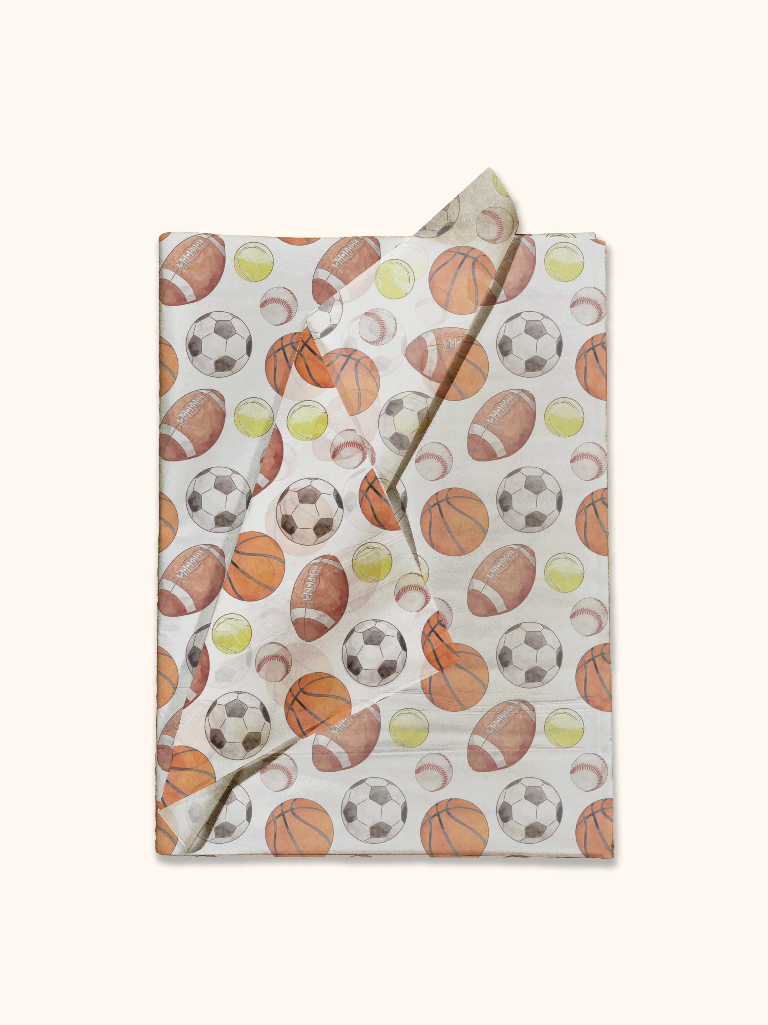 Premium Sports Balls Patterned Tissue Paper - Gift Wrapping Paper for Basketball, Soccer, Football Gifts | Perfect for Birthday Presents, Party Favors & Holiday Gift Bags