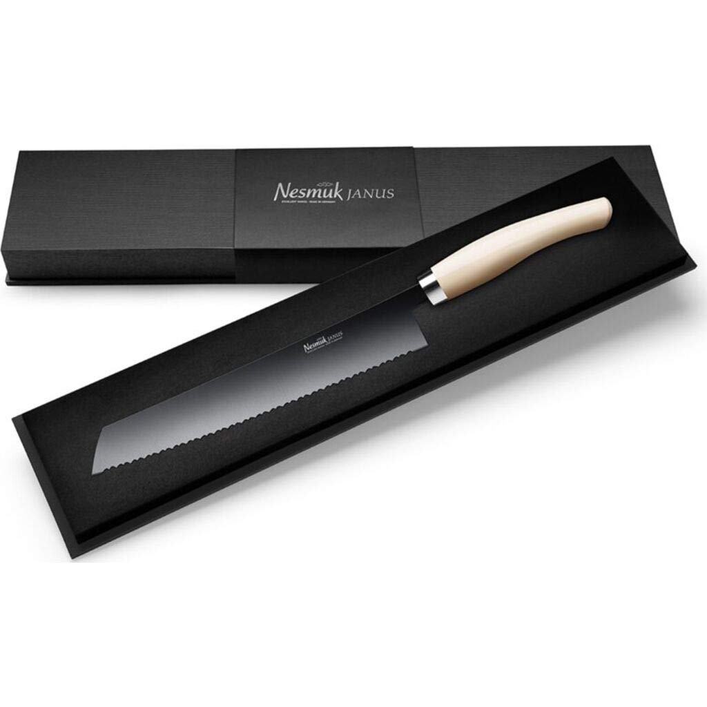 Janus Bread Knife - Premium Juma Ivory Handle for Slicing Bread, Pastries & More | Perfect for Bakeries, Kitchens & Home Use