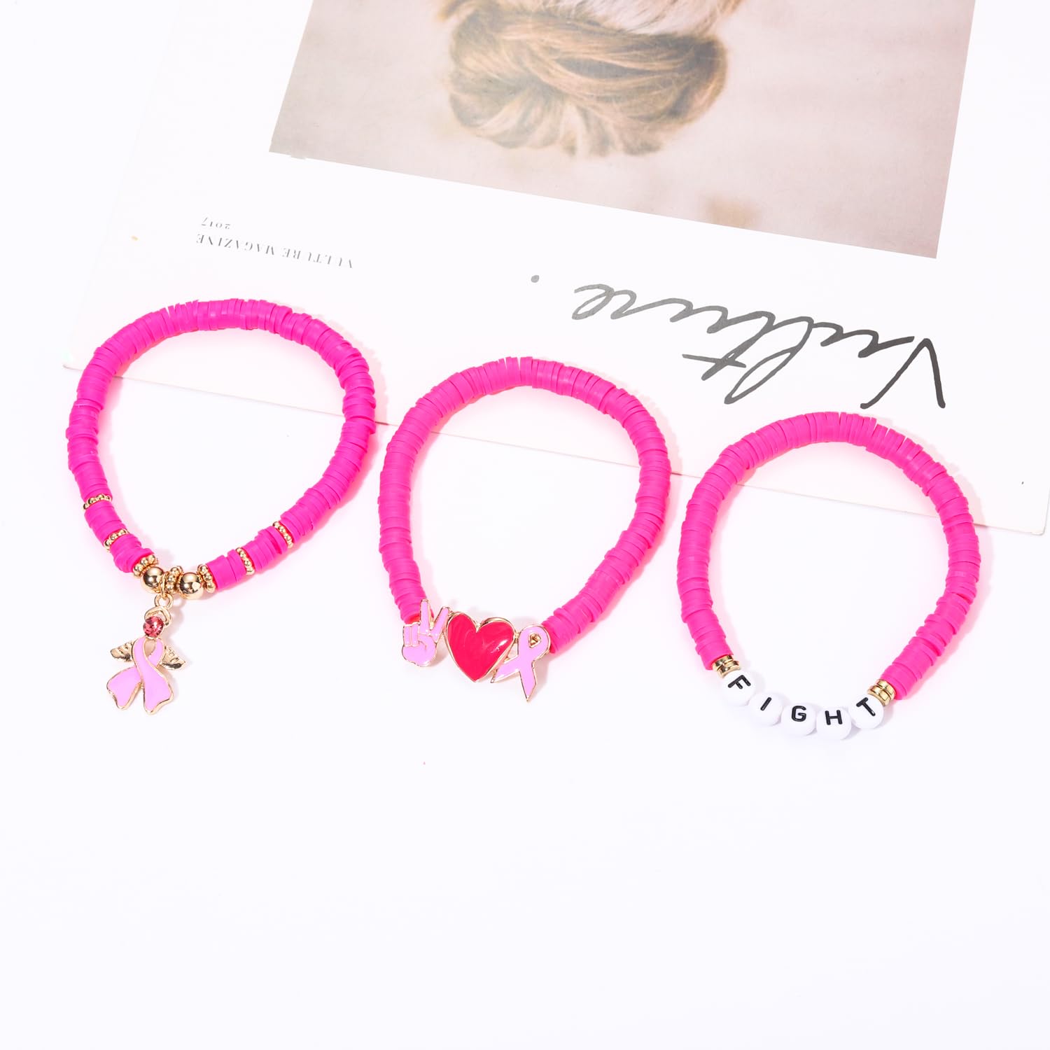 Surfer Heishi Bracelets for Women - Stackable Rainbow Vinyl Disc Clay Beaded Stretch Bracelets - Elastic Layering Friendship Jewelry - Perfect for Boho Summer Beach Wear, Music Festivals & Casual Outfits