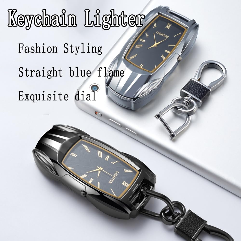 Windproof Torch Lighter - Refillable Car Shape Lighter for Men (Gold) - Perfect for Outdoor & Gifts