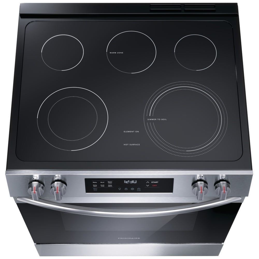 Frigidaire FCFE306CAS 30-Inch Stainless Steel Electric Range with Front Controls - Perfect for Modern Kitchens, Baking & Family Cooking