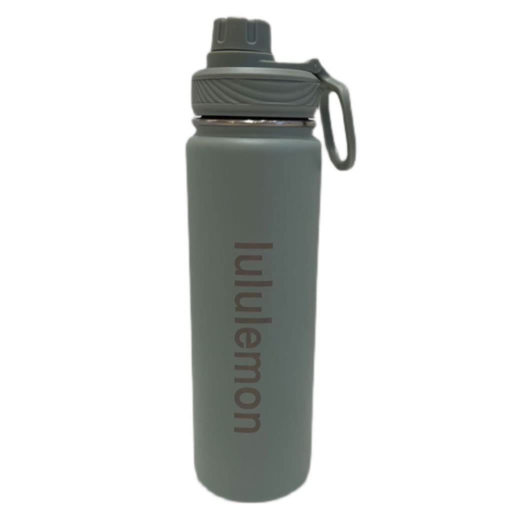Durable 24oz/710ml Insulated Sports Water Bottle - Wide Mouth, Double Wall Stainless Steel, No Sweat Design with Handle - Perfect for Gym, Hiking, Camping & Outdoor Activities (Various Sizes Available)