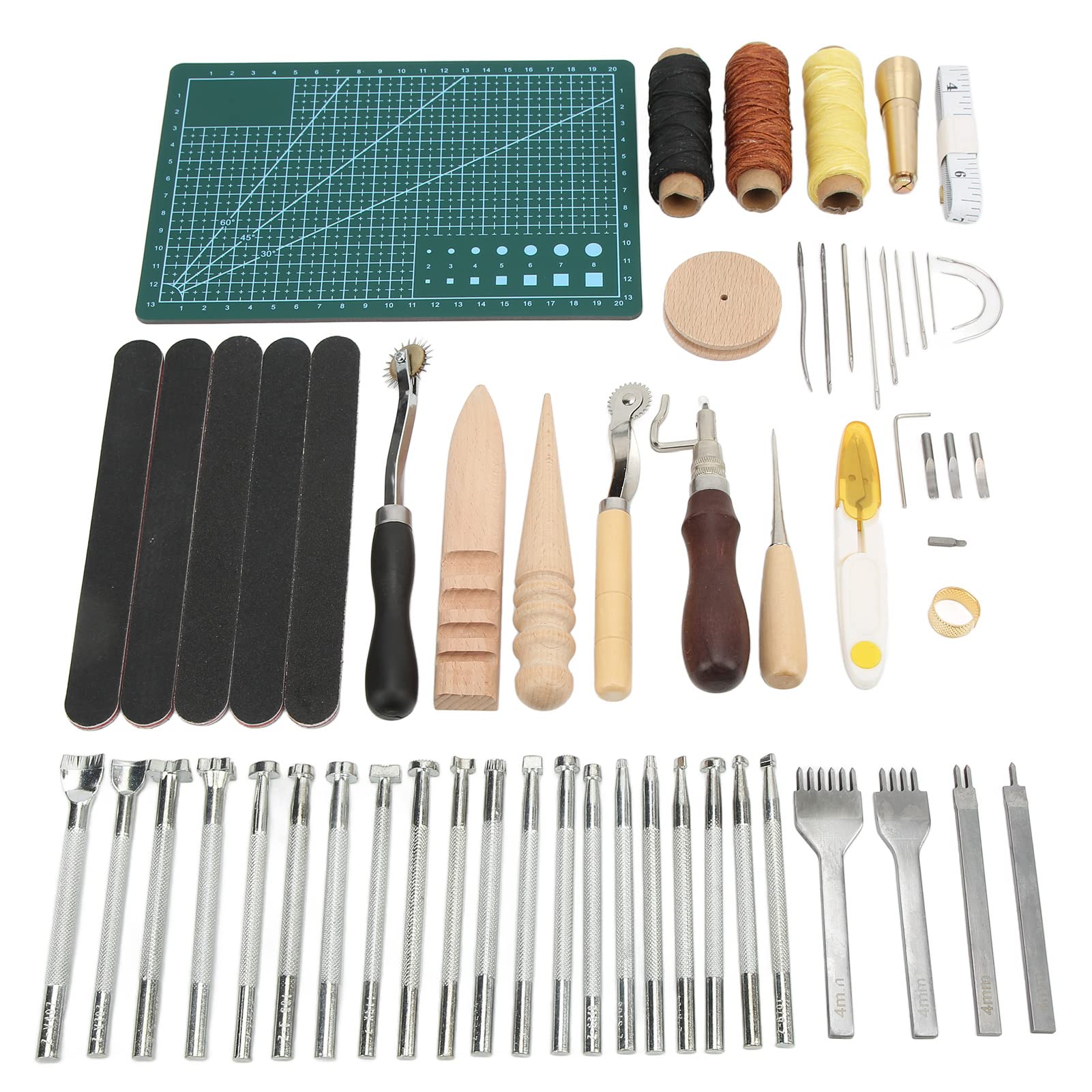 SWOQ Leather Craft Tools Kit for Shoes & Bags - Durable Sewing Set for DIY Leatherworking Projects