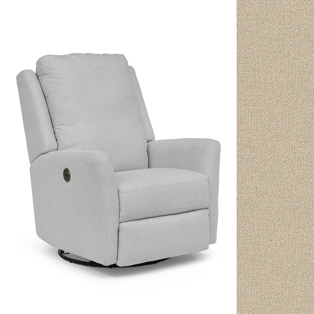 Best Heatherly Power Swivel Glider Recliner Chair - Ergonomic Comfort for Living Room, Nursery & Home Theater - Adjustable Electric Massage Chair with USB Ports