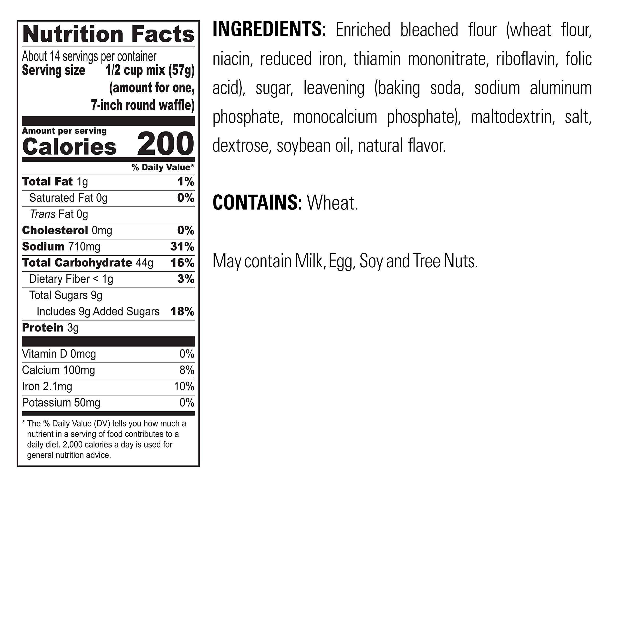 Krusteaz Light & Crispy Belgian Waffle Mix - 28oz (Pack of 2) - No Artificial Flavors, Colors or Preservatives - Perfect for Breakfast, Brunch & Family Gatherings