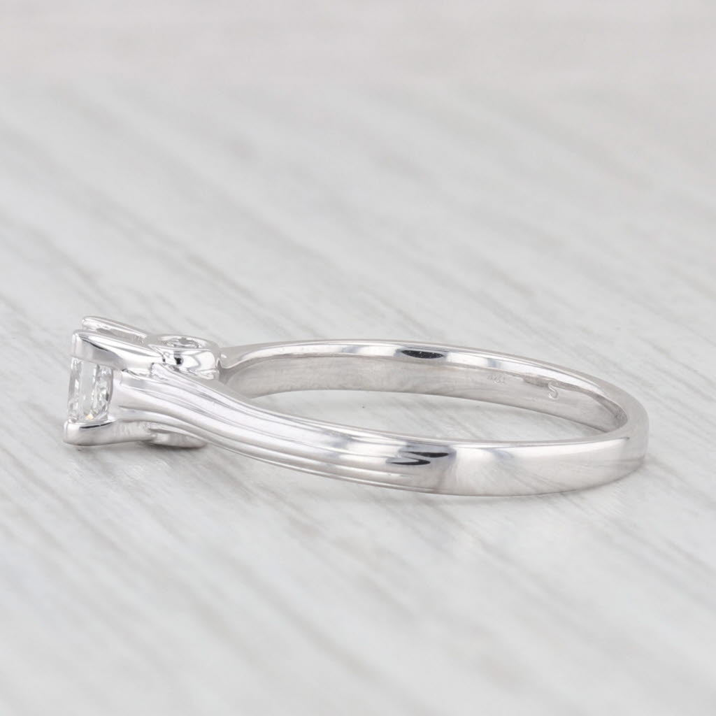 0.47ct Princess Cut Diamond Solitaire Engagement Ring in 18k White Gold - Size 6.75 - Perfect for Proposals, Anniversaries & Special Occasions